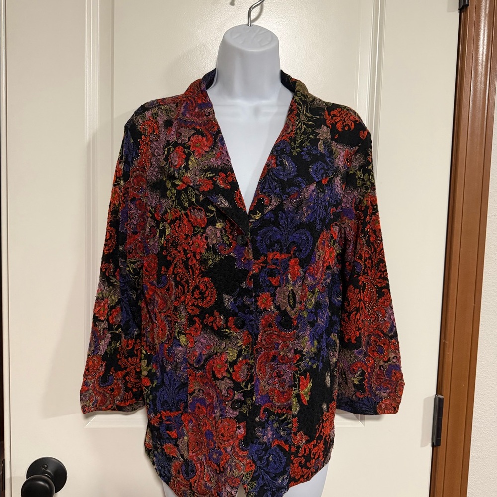 Coldwater Creek Multicolor Floral Blouse